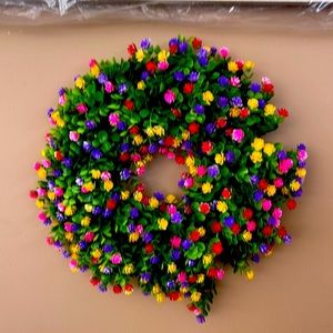 19.5” summer flower wreath